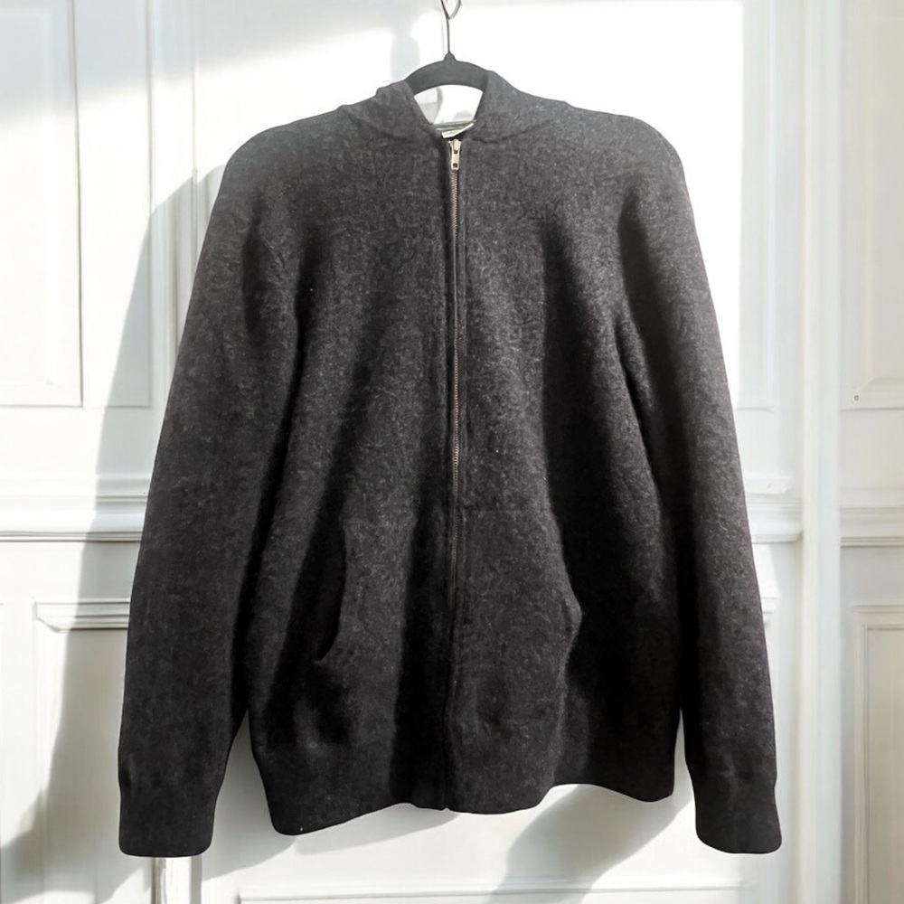 Cashmere The Gentleman's Washable Sweater Hoodie Style Hammacher Schlemmer